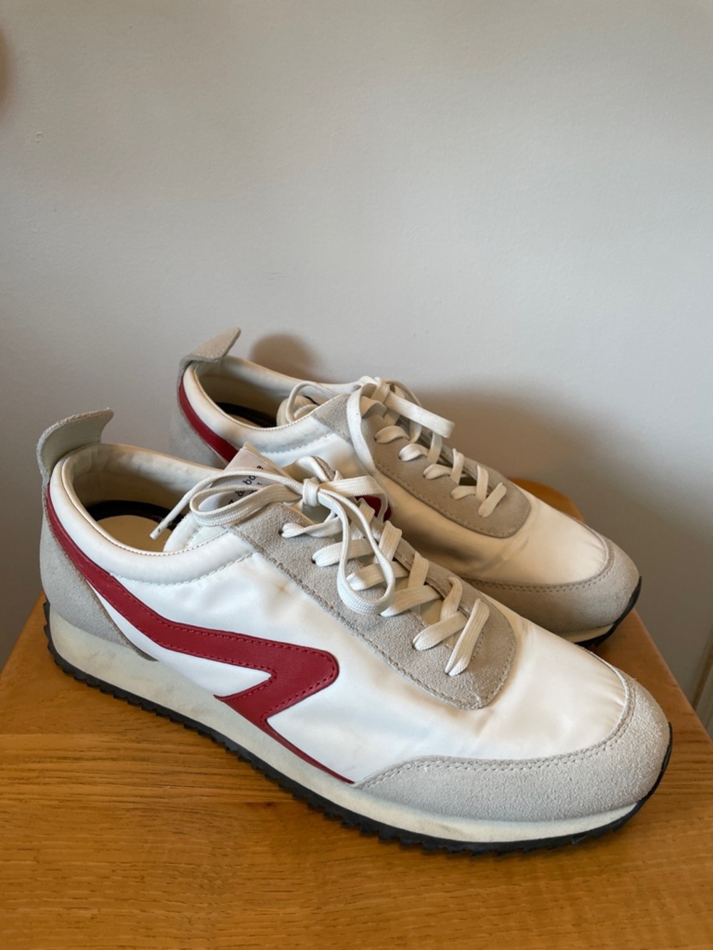 Rag & Bone White and Red Men’s Athletic Sneakers Size 8